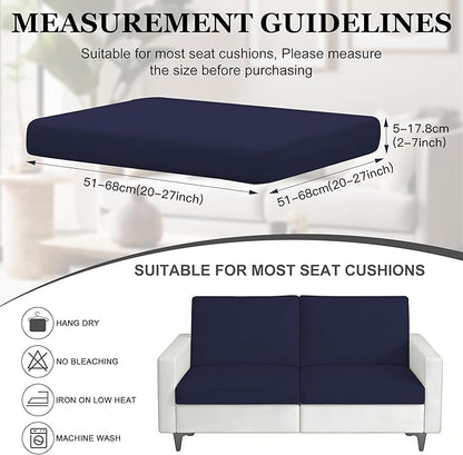 4Pcs Patio Stretch Cushion Covers,Outdoor Sofa Replacement Cover Slipcovers for Patio Furniture Cushion Covers, Washable Reusable Furniture Protector
