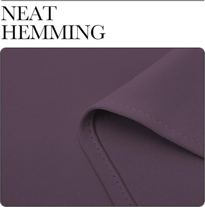 NICETOWN Blackout Curtains for Living Room, Plum, 2 Panels, 42 by 63, Darkening Window Curtain Panels, Easy-Care Solid Thermal Insulated Draperies/Drapes for Daughter Room
