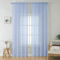 OWENIE Sheer Curtains 90 inches Long 2 Panels Set for Living Room/Bedroom, Rod Pocket Voile Sheer Panel Drapes, Airy Soft Fabric Window Treatments, 2pcs, Each 42" W x 90" L, Demin