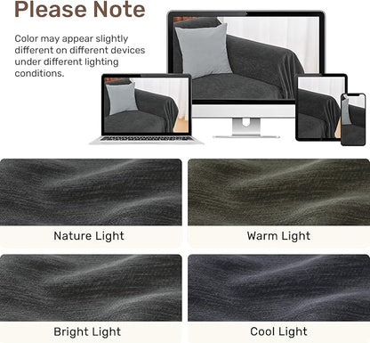 Sectional Couch Covers, 2 Pieces Washable L Shaped Couch Covers Sofa Blanket for Dogs Pet Friendly Sectional Sofa Slipcovers Furniture Covers,71"x 110"+ 71"x 118",(X-Large,Charcoal Gray)