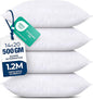 Utopia Bedding Throw Pillows (Set of 4, White) – 14 x 20 Inches Down Alternative Pillows for Bed, Sofa, and Couch - Fluffy Decorative Stuffer Pillow for Indoors & Outdoors
