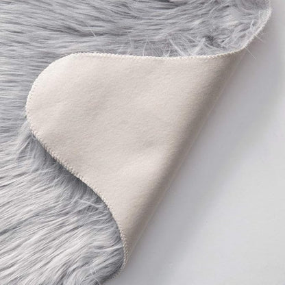 MIULEE Luxury Super Soft Fluffy Area Rug Faux Fur Sheepskin Rug Decorative Plush Shaggy Carpet for Bedside Sofa Floor Nursery 3 x 5 Feet, Grey