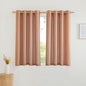 NICETOWN Thick Linen Terracotta Curtains 54 inch Length, Grommet Linen Burlap Window Treatment Privacy Added with Light Filtering Vertical Drapes for Bedroom, 2 Panels, W55 x L54