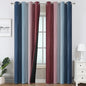 Estelar Textiler Navy Blue and Burgundy Red Ombre Blackout Curtains 90 Inch Length for Living Room, Room Darkening Grommet Gradient Thermal Insulated Drapes for Bedroom,52Wx90L Inches (2 Panels)