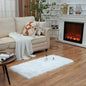 EasyJoy Ultra Soft Fluffy Shaggy Area Rug Faux Fur Rug Chair Cover Seat Pad Fuzzy Area Rug for Bedroom Floor Sofa Living Room (2 x 4 ft Rectangle, White)