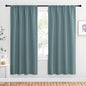 NICETOWN Greyish Blue Blackout Curtains Panels for Window, Thermal Insulated Rod Pocket Blackout Drapes/Draperies for Living Room (2 Panels, W42 x L72 inches)