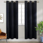 BGment Blackout Curtains for Bedroom - Grommet Thermal Insulated Room Darkening Curtains for Living Room, Set of 2 Panels (38 x 84 Inch, Black)