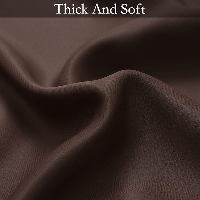 SimpleHome Ombre Room Darkening Curtains for Bedroom, Light Blocking Gradient Grey White to Brown Thermal Insulated Grommet Window Curtains/Drapes for Living Room,2 Panels, 52x84 inches Length