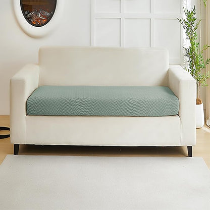 Couch Cushion Covers for Sofa Couch Covers Wear-Resistant Universal Sofa Cover Washable Stretch for Sectional Slipcovers (Texture-Green,Large Double Seat Cover)