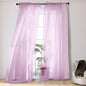 OVZME Light Pink Sheer Curtains 108 Inches Long, Light Filtering Semi Transparent Lightweight Voile Rod Pocket Window Curtains for Bedroom, Living Room, W42 x L108, Set of 2 Drape Panels