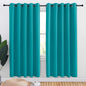 NICETOWN Peacock Teal Blackout Draperies Curtains for Kids Room, Window Treatment Thermal Insulated Solid Grommet Blackout Drape Panels for Bedroom (Set of 2, 70 by 72 inches)