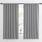 NICETOWN Short Curtains for Wide Window - Thermal Insulated Rod Pocket Blackout Drapes/Draperies for Dining Room (2 Panels, W62 x L63 inches, Silver Grey)