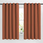 NICETOWN Burnt Orange Window Treatments 66 inch Length 2 Panels Set, Grommet Blackout Room Darkening Thermal Curtains Sound Reducing for Bedroom/Kid Room, W66 x L66