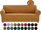 Joccun Stretch Couch Cover Slipcovers, 1-Piece Sofa Covers for 3 Cushion Couch Spandex Jacquard Washable Furniture Protector Cover for Living Room,Kids,Pets(Sofa,Gold)