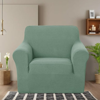 U-NICE HOME Recliner Chair Covers Stretch Couch Cover Sofa Cover Sofa Slipcover Furniture Protector for Chair Cover Pet Friendly(Armchair, Cyan)
