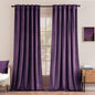MIULEE Purple Velvet Curtains 96 inches - Luxury Blackout Curtains for Bedroom Living Room Thermal Insulated Super Soft Window Drapes Rod Pocket & Back Tab, W52 x L96 inches, 2 Panels