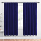 NICETOWN Bedroom Curtains Blackout Draperies - Thermal Insulated Solid Top Pocket Blackout Drapes for Kid's Room (Navy Blue, 1 Pair, 52 x 72 Inch)