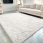 OLANLY 5x11 Machine Washable Large Area Rugs for Living Room, Bedroom, Soft Fluffy Shaggy Bedside Rug, Indoor Floor Carpet for Kids Girls and Boys, Dorms, Nursery, Home Decor Aesthetic, Ivory