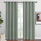 NICETOWN Greyish Green Blackout Curtains 86" Long for Office, Dining Room, Guest Room, Sound Reducing Heat and Cold Block Curtain Panels for Modern Room Decorative (55" Wide, 2 Pieces)