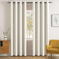 MIULEE Blackout Curtains for Bedroom Living Room Thermal Insulated Room Darkening Grommet Top Solid Light Blocking Drapery Set of 2 Window Panels 52 x 72 Inches Ivory