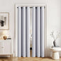 MIULEE Blackout Door Curtain Set of 2, 34 x 80 Inch Greyish White Thermal Insulated Room Divider Drapes with Grommet Top for Privacy Cover, Living Room, Bedroom, Closet & Temporary Doorway