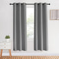 NICETOWN Blackout Window Curtains & Drapes 70" Long, 2 Panels, 34 inch, Silver Grey, Grommet Top Room Darkening Thermal Insulated for Bedroom/Living Room