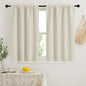 RYB HOME Short Curtains for Bedroom, Room Darkening Insulated Summer Heat Light UV Blocking Energy Saving Drapes for Nursery, Width 34 by Length 45, Beige, Set of 2