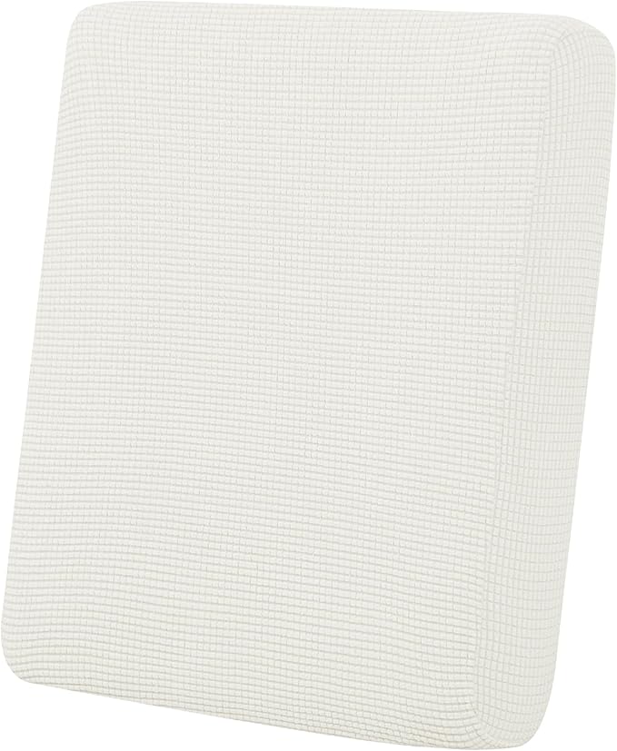 Easy-Going Stretch Chair Cushion Cover Sofa Cushion Furniture Protector Sofa Seat Sofa Slipcover Sofa Cover Soft Flexibility with Elastic Bottom(Chair Cushion, Cream)