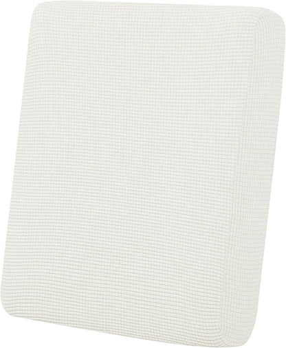 Easy-Going Stretch Chair Cushion Cover Sofa Cushion Furniture Protector Sofa Seat Sofa Slipcover Sofa Cover Soft Flexibility with Elastic Bottom(Chair Cushion, Cream)