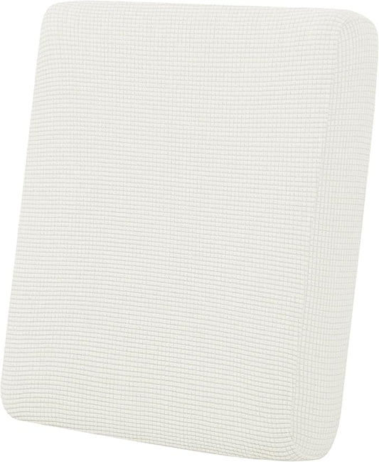 Easy-Going Stretch Chair Cushion Cover Sofa Cushion Furniture Protector Sofa Seat Sofa Slipcover Sofa Cover Soft Flexibility with Elastic Bottom(Chair Cushion, Cream)