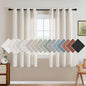 H.VERSAILTEX Decorative Linen Kitchen Curtains linen Curtains 63 inches Long Bedroom Window Treatments for Living Room Rich Linen Curtain Panels and Drapes, Nickel Grommet, Heathered Natural, 2 Panels