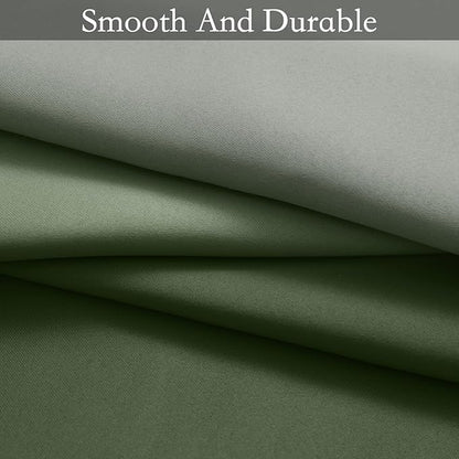 SimpleHome Ombre Room Darkening Curtains for Bedroom, Light Blocking Gradient Grey White to Sage Green Thermal Insulated Grommet Window Curtains/Drapes for Living Room,2 Panels, 52x84 inches Length