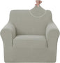 U-NICE HOME Stretch Recliner Chair Cover, Pet Friendly Armchair Slipcover Furniture Protector, Washable Couch Cover, Taupe