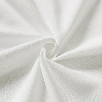 Off White Linen Curtains 80 inches Long for Bedroom Back Tab Light Filtering Privacy Sheer Curtains 2 Panel Set Modern Farmhouse Coastal Decor Cotton Textured Gauze Curtain 38x80 for Dinning Room