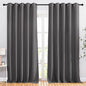 NICETOWN Blackout Curtains Panels for Bedroom - 3 Pass Microfiber Noise Reducing Thermal Insulated Solid Ring Top Blackout Window Drapes (2 Panels, 66 x 90 Inch, Gray)