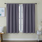 Simplebrand Ava Greyish Purple Short Blackout Curtains for Bedroom 54 Inches Long 2 Panels Set, Solid Thermal Insulated, Energy Saving Window Treatment Curtains Blackout Drapes, W40 x L54 Inch