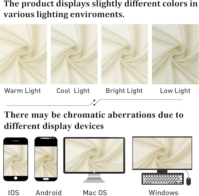 Lecloud Cream Sheer Curtains 72 Inches Long 2 Panels, Light Filtering Curtains for Living Room, Farmhouse Voile Rod Pocket Drapes for Bedroom Dinning Room, Each Panel 42 X 72 Inch