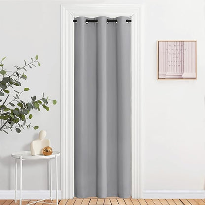 NICETOWN Room Darkening Curtains for Living Room - Easy Care Solid Thermal Insulated Grommet Light Blocking Vertical Drapes for Bedroom (Silver Grey, W37 x L84, 2 Panels)