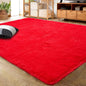 LOCHAS Ultra Soft Indoor Modern Area Rugs Fluffy Living Room Carpets for Children Bedroom Home Decor Nursery Rug 6x9 Feet, Red