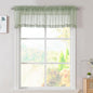 OVZME 2 Panels Sage Green Semi Sheer Valance - Short Fresh Curtain Valances for Windows, Basement, Kitchen Window, Dual Rod Pocket (Sage Green, 42 by 14 Inches Long)