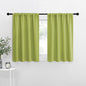 NICETOWN Fresh Green Kitchen Curtains, 42" W by 36" L, Set of 2, Short Blackout Curtains & Drapes, Small Window Draperies for Dining Room, Cupboard