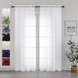 Chyhomenyc White Sheer Curtains 84 Inches Long 2 Panels Set - Light Filtering White Curtains for Living Room, Soft Gentle Voile Rod Pocket Bedroom Window Drapes, 42Wx84L Inch, 2PCS