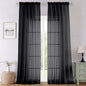 Lecloud Black Sheer Curtains 108 Inches Long 2 Panels Set, Extra Wide Airy Voile Sheer Curtains for Living Room, Light Filtering Window Curtain Drapes with Dual Rod Pocket, 59" W x 108" L