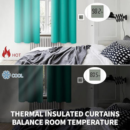 BGment Room Darkening Curtains 120 Inches Long - Grommet Thermal Insulated Drapes Window Treatment Curtains for Bedroom, 2 Panels, 52 x 120 Inch, Teal