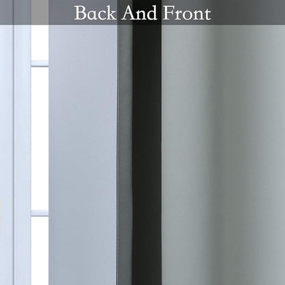 SimpleHome Ombre Room Darkening Curtains for Bedroom, Gradient Grey to Gray White Light Blocking Thermal Insulated Grommet Window Curtains/Drapes for Living Room,2 Panels, 62x84 inches Length