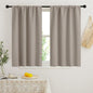 RYB HOME Short Blackout Curtains for Bedroom, Room Darkening Insulated Summer Heat Light UV Blocking Energy Saving Drapes for Nursery, Width 34 by Length 45, Sand, Set of 2