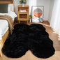 Ghouse Soft Faux Sheepskin Fur Rug 4x6 Black Fluffy Bedside Rugs Plush Rug Shag Nursery Carpet Area Rugs for Living Room Bedroom Playing Room Decor