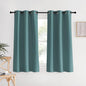 NICETOWN Modern Blackout Curtains Noise Reducing, Greyish Blue, 2 Panels, W34 x L60 -Inch, Thermal Insulated and Privacy Room Darkening Drape Panels for Boy's Guest Room Door Small Short Window