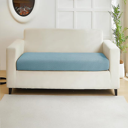 Couch Cushion Covers for Sofa Couch Covers Wear-Resistant Universal Sofa Cover Washable Stretch for Sectional Slipcovers (Texture-Sea Blue,Large Double Seat Cover)