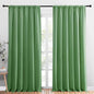 NICETOWN Blackout Curtains Window Draperies, Froest Green, Set of 2, 70 by 95 inches Long, Window Treatment Thermal Insulated Solid Room Darkening Drapes for Bedroom